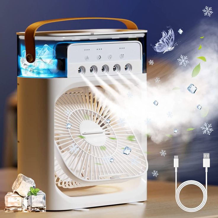 Cooling Fan with Ice